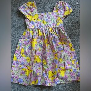 Floral Pikachu Kids Dress